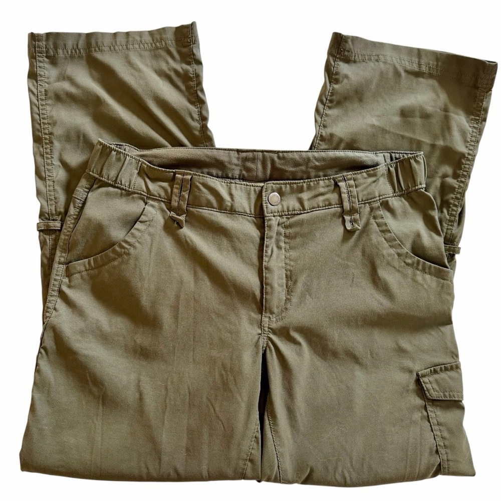 Duluth Trading Womens Green Cargo Hiking Outdoor Utility Pant Size 12x29